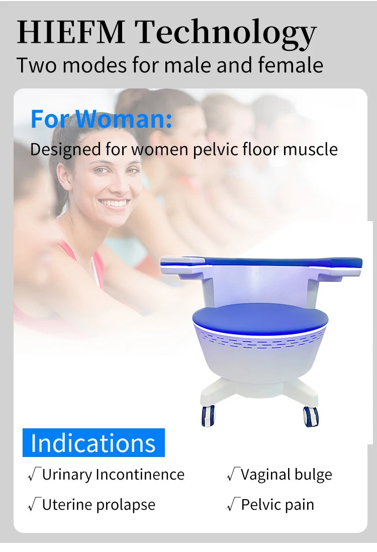 EMS Pelvic Floor Muscle Training Chair - Personal Muscle Stimulator for Urinary Incontinence Treatment Home Health Care Equipmen