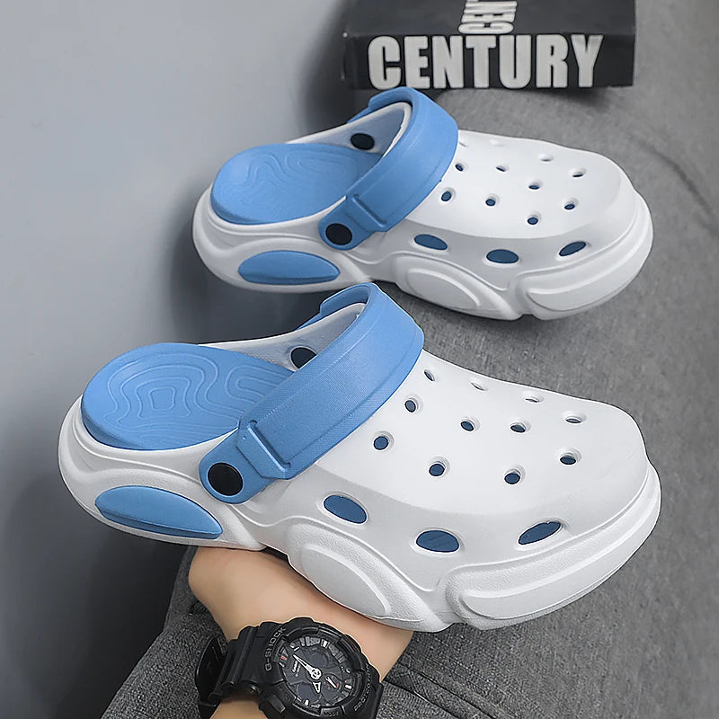 Summer Men's Thick-Soled Non-Slip Breathable Toe-Cap Sandals Casual Beach Slippers Secondary image