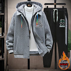 Winter Men's Sets Tracksuit Men Wool Hooded Sweatshirt Thicken Warm Sportswear Male Casual Suit Two Piece Sets