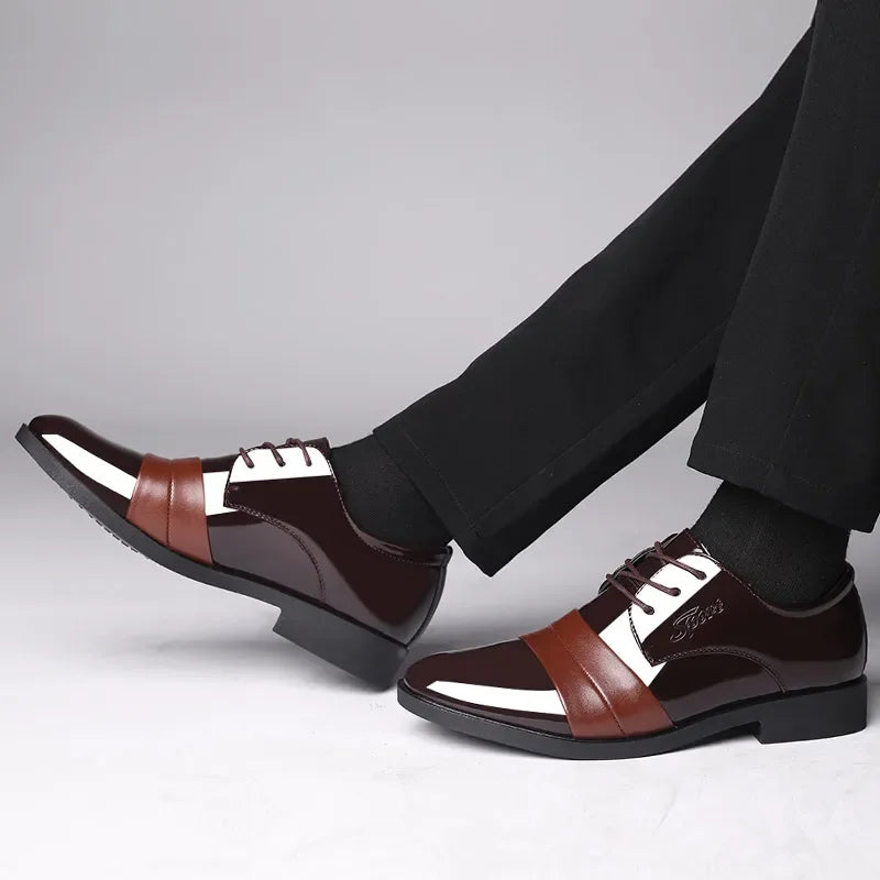 Business Dress Shoes Man Official Leather Casual Social Shoe for Men High Quality Fashion Footwear Office Elegant and Classic 39 Main image