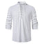 New Men's Casual Blouse Cotton Linen Shirt Tops Long Sleeve Tee Shirt Spring Autumn Slanted Placket Vintage Yoga Shirts