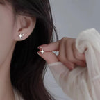 Stainless Steel Leaf Shaped Floral Stud Earrings for Women Girls Trendy Fashion Jewelry High Quality Dainty Elegant Gift Ideas