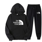 Men's and women's fashionable sports casual hooded sweatshirts and sweatpants, fashionable and simple printed sportswear