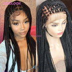 36" Cornrow Braids Lace Wigs Synthetic Full Lace Braided Wigs For Women Knotless Box Braid Wig Braided Wigs