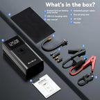 Car Jump Starter With Air Compressor Jump Starter Power Bank Portable Battery Starter 150PSI Air Pump With LED Light