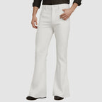 Vintage Flared Pants For Men Harajuku High Waist Skinny Pants Male Retro Slim Fit Bell Bottom Trousers Street Wear Pantalones