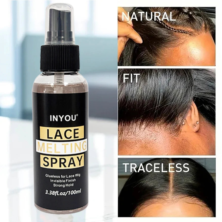 100ML Lace Wig Melting And Holding Spray Strong Natural Finish Wig Adhesive Glue for Lace Front Melt Super Hold Hair Spray Main image
