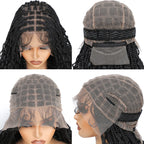 Donghou 24Inch Lace Front Boho Braided Wigs for Women Knotless Braid Wig Natural Hairline Box Braid wigs Premium Lightweight Wig