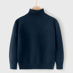 2026 Autumn Winter Children's Cotton Sweater Full Sleeve Turtleneck Knitwear Baby Boys Girls Clothing Warm Soft Jumper Pullovers