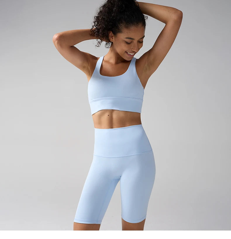 Workout Sportswear 2PCS Piece Female Women Active Wear Sports Tank Top Women Gym Workout Leggings Booty Bum Leggings