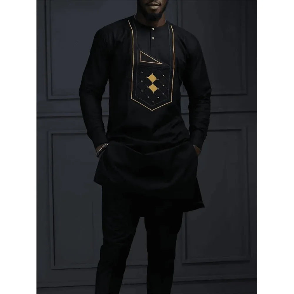 2026 new traditional men's suit luxury gentleman's shirt suit casual travel banquet men's two-piece set fashionable men's suit