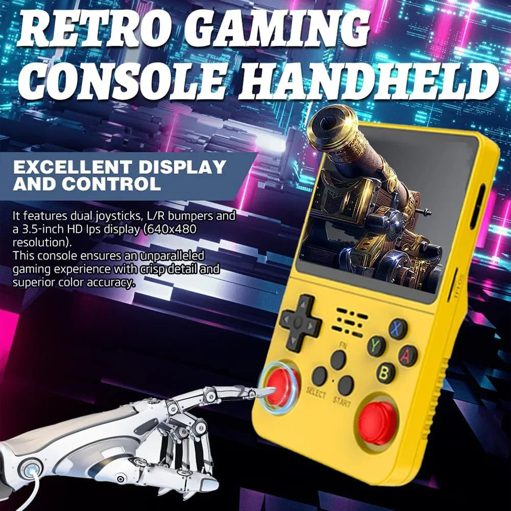 R36S Classic Retro Game Console with ARKOS System Video Games Single Card Portable Hand-held Gaming Console Kids Gift 3.5 Inch Secondary image