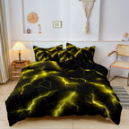 3D Printed Duvet Cover Set (No Filling) Lightning Thunder Pattern Soft Bedding Set Single Twin Size For Kids Adult Home Decor