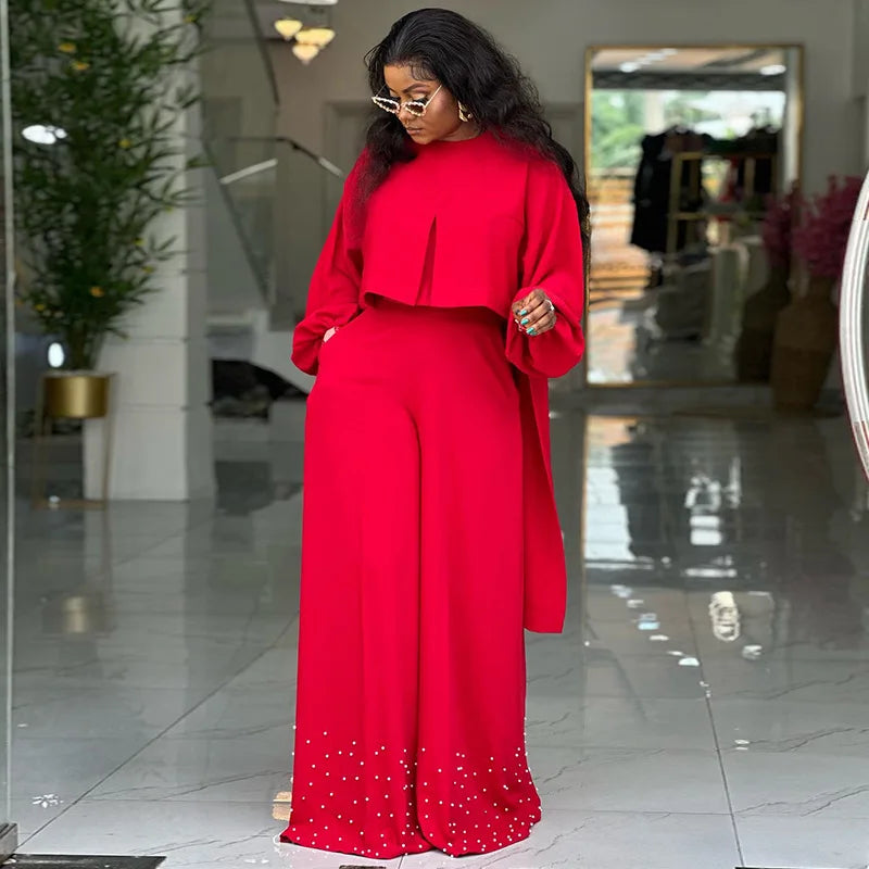 2 Piece Women Sets 2025 New Arrival Spring Summer Matching Sets Solid Color Two Pieces Sets Top And Pants Suits Outfits Clothing Secondary image