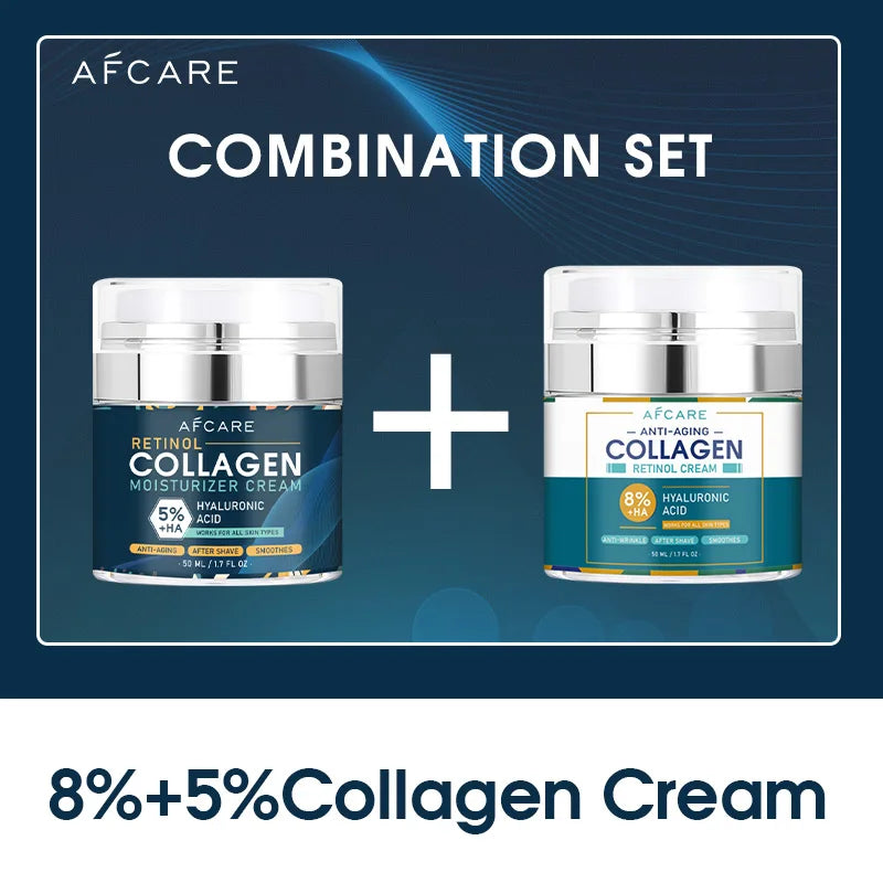 8% Collagen Face Cream Suit High Quality Hyaluronic Acid Anti-Wrinkle Retinol Moisturizing Anti-aging Facial Skincare Products Main image