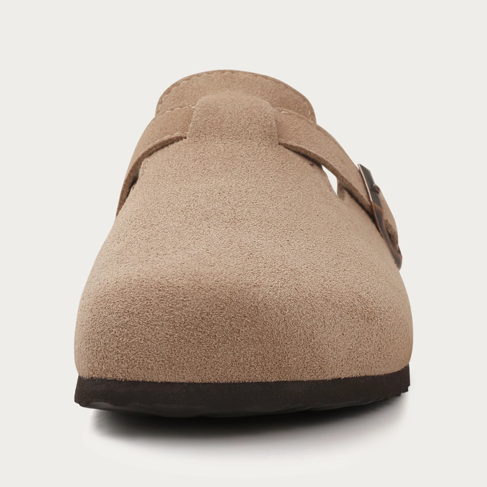 Comwarm Men Suede Clogs Slippers Classic Cork Footbed Mules Women Cozy Fashion Clogs Shoes With Arch Support Men Beach Sandals
