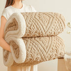 Winter Double Layer Sherpa Blanket Thicken Warmth Blankets for Bed 5D Carved Nap Blanket Quilt Plush Fuzzy Flannel Fleece Quilts