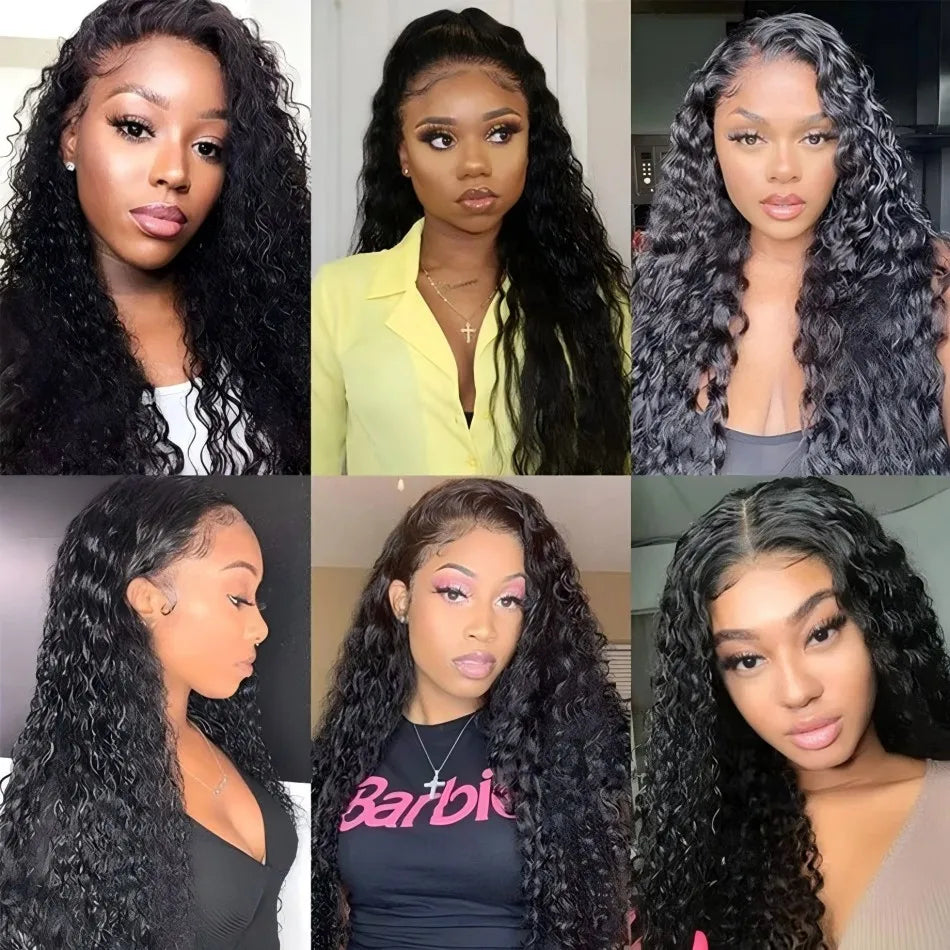 Curly Wig human hair lace frontal wig 13x6 HD lace 250 density deep wave Wig human hair 13x4 lace front Wigs for black women