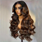 1B/30 Highlight Wig Body Wave Human Hair 13x6 Lace Front Wig Pre Plucked Pre Cut Lace 5x5 Glueless Wigs Human Hair 220% Density
