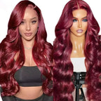 Burgundy 99J Body Wave Lace 13x6 HD Front Wigs Human Hair Pre Plucked with Baby Hair 13x4 Lace Front Wigs for Black Women