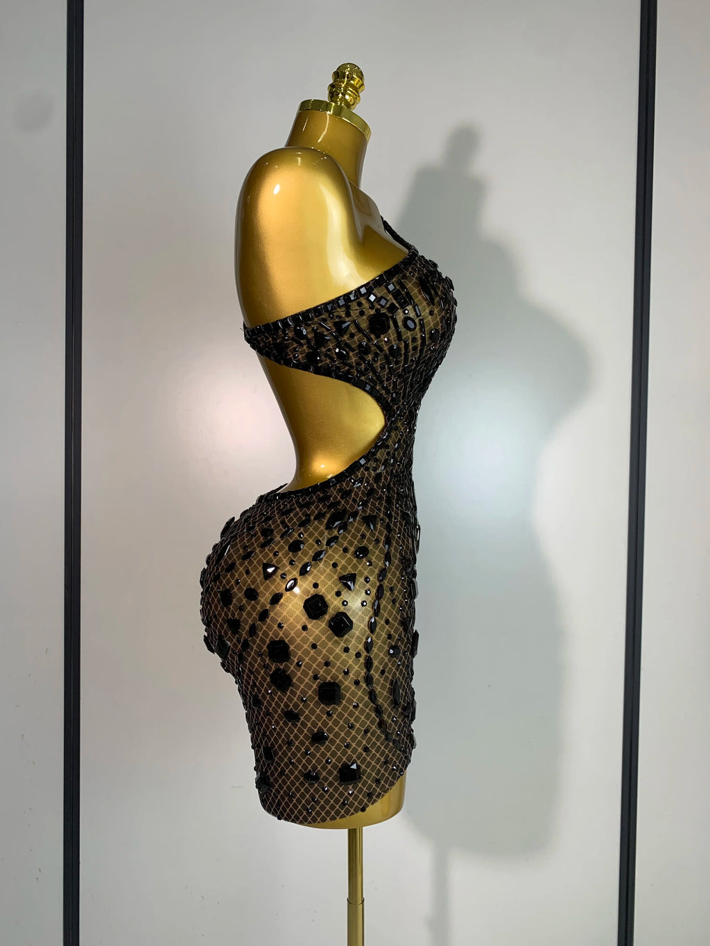 Sexy Sparkly Diamond Backless Short Dress 2026 Women Sleeveless Mesh See Through Evening Birthday Gown Singer Stage Outfit