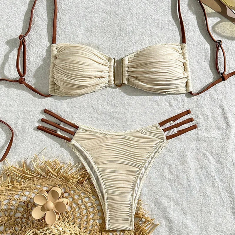 Sexy Bikinis 2025 Women's Swimwear Female Swimsuit For Swimming Wear Bathing Suits Brazilian Bikini Set Beachwear Pool Bather
