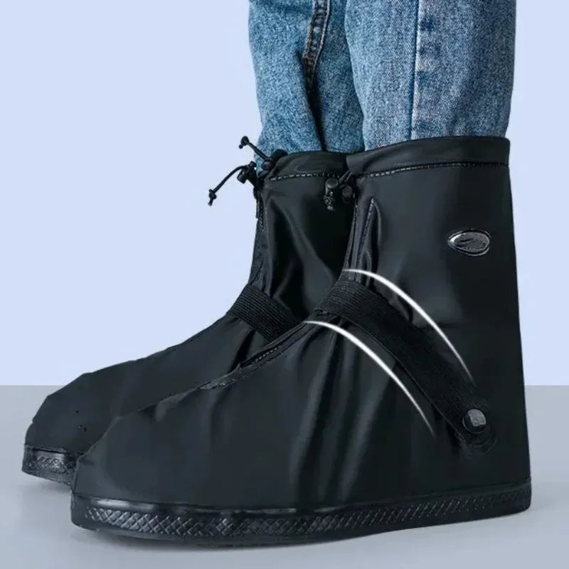 Waterproof Rain Boot Covers Reusable Non-Slip Cycling Hiking Shoe Protectors Rain Snow Wet Sand Overshoes Pants Protectors Secondary image