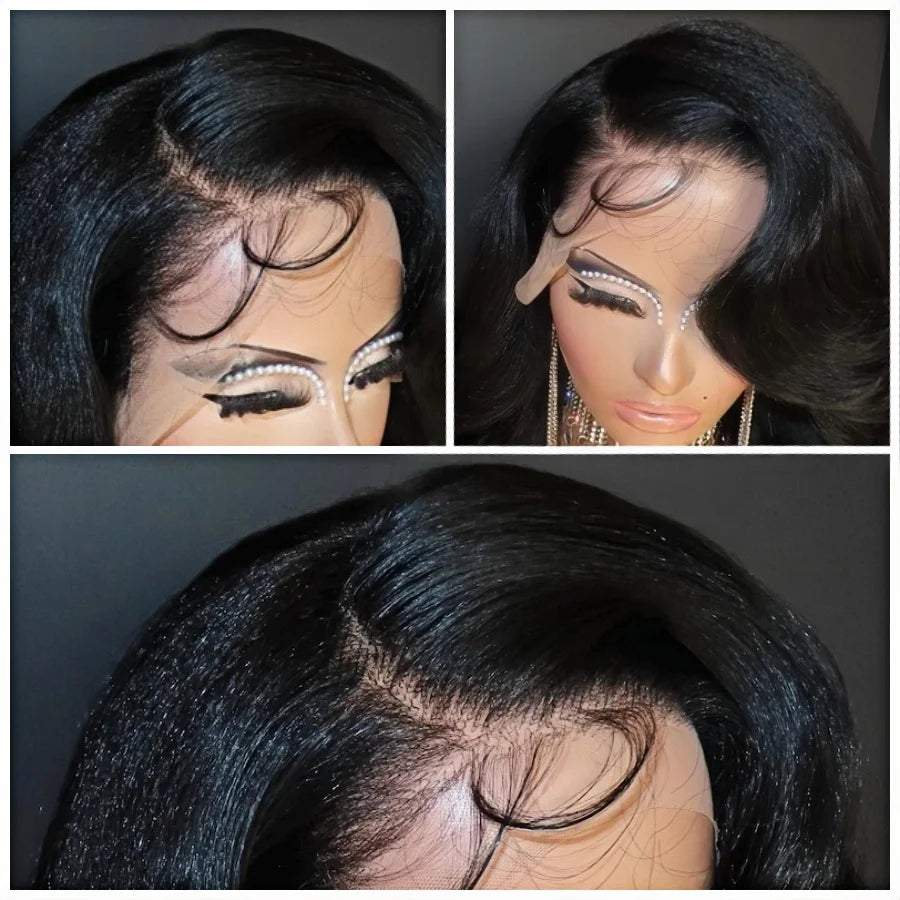 13x4 Body Wave Lace Front Wigs Human Hair Pre plucked  With Baby Hair 200 Density Glueless Human Hair Wigs For Women