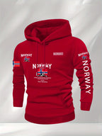 Norway Autumn winter models Men's Fleece windproof Warm 100%Cotton Oversized Hoodie Outdoor Commuter Men's High Elastic top