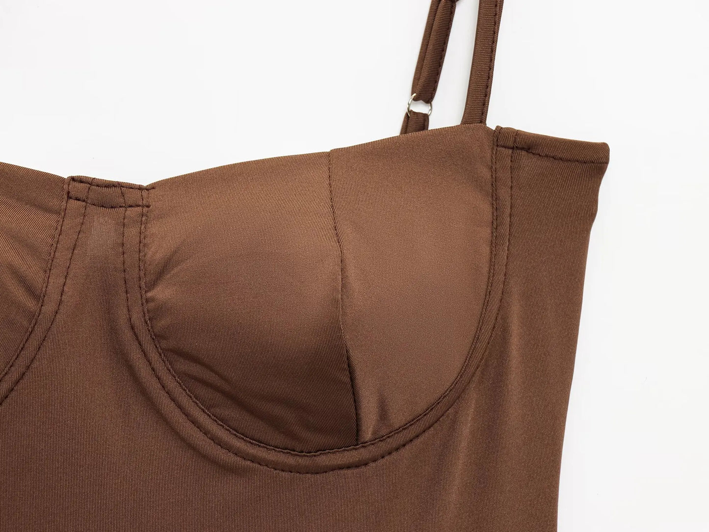 Zevity 2026 Women Sexy Spaghetti Strap Inner Style Beach Wear Bodysuits Ladies Soft Slim Swimsuit Playsuits Mujer Rompers LS9043