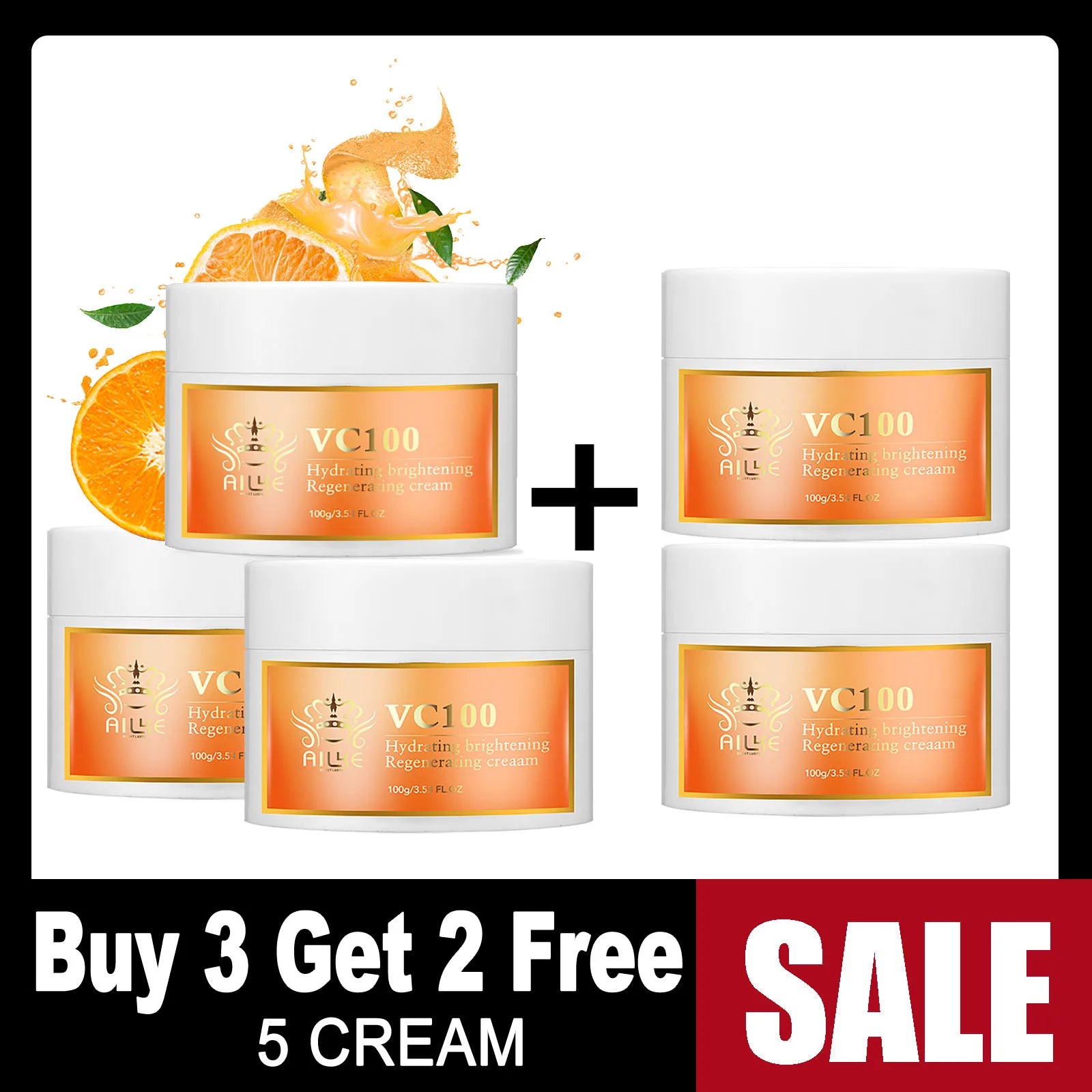 AILKE Vitamin C Whitening Set for Women, Reduce Dark Spots, Hyperpigmentation, Skin Moisturizer, With Collagen, Vitamin E