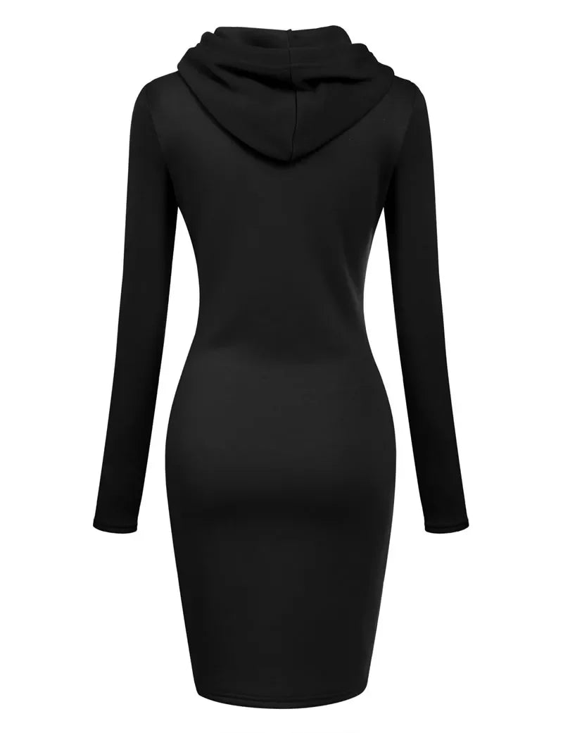 Autumn - Ready Ladies Hooded Dresses Blending Hoodie and Sweatshirt Elements for Fashionable Women's Wardrobe