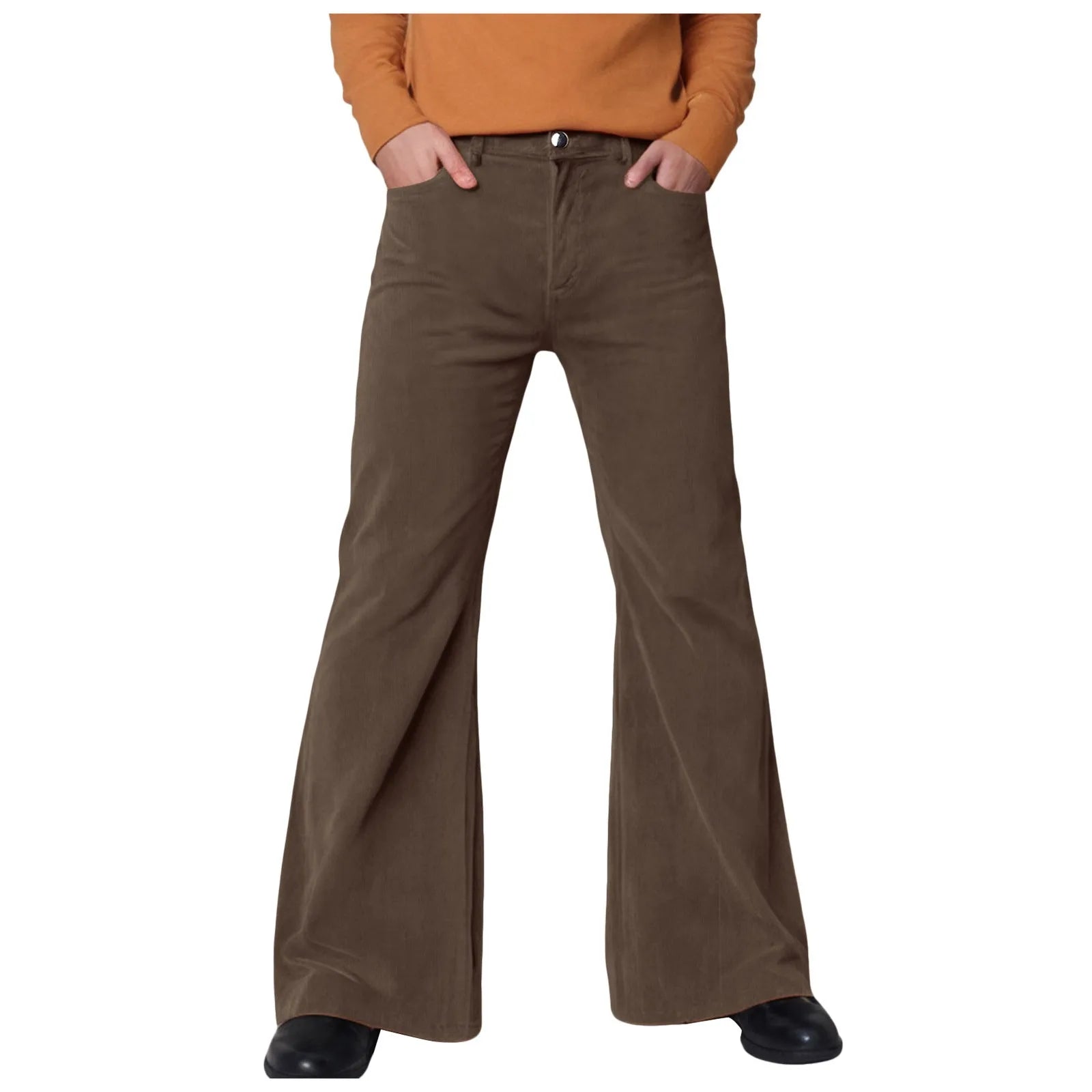 Fashion Casual Flared Pants Pant For Men Classic Simple Solid Color High-Rise Trousers Trendy Street High Street Denim Pants