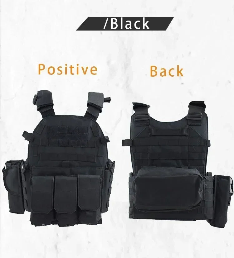 Military Tactical Vest Body Armor Combat Army CS Gear Hunting Plate Carrier Airsoft Accessories Wargame Pouch Molle Vest