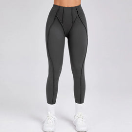 2-Piece Yoga Set – Open Back Sports Bra & High Waist Shorts