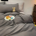 Bonenjoy 1 pc housse de couette  Dark Gray Color Duvet Cover Double Size funda nordica cama 150 Queen/King Size Bed Cover