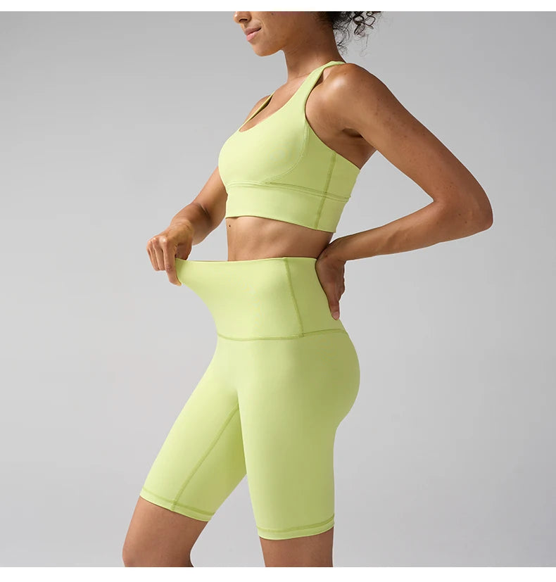 Workout Sportswear 2PCS Piece Female Women Active Wear Sports Tank Top Women Gym Workout Leggings Booty Bum Leggings