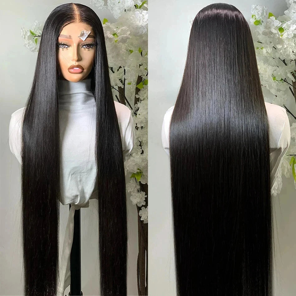 5x5 13x4 13x6 Straight Hd Lace Front Wig 40 42 Inch Lace Front Wig Human Hair 100% Brazilian Frontal 250 density Wigs For Women