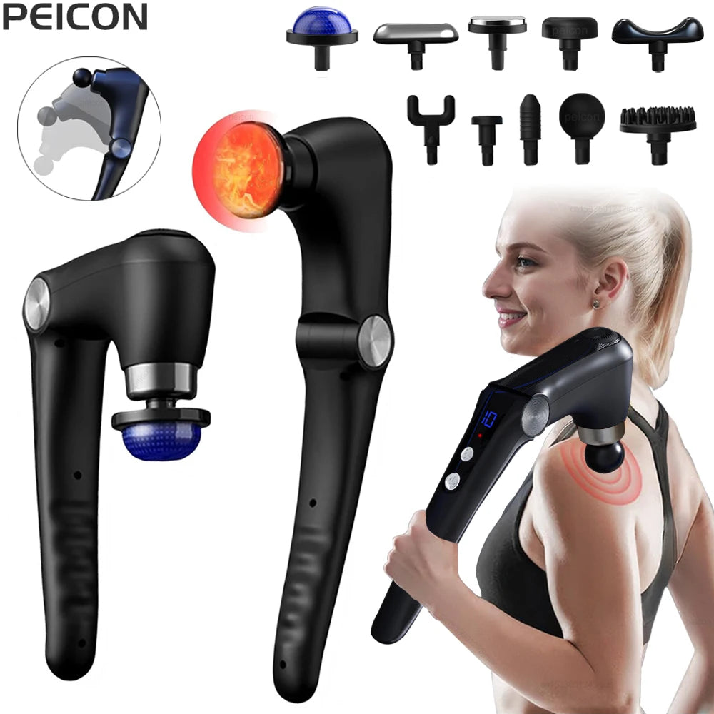 Fascia Massage Gun Shoulder Massage Machine Electric Muscle Massager Gun High Frequency Back Waist Neck Body Massage with Handle Main image