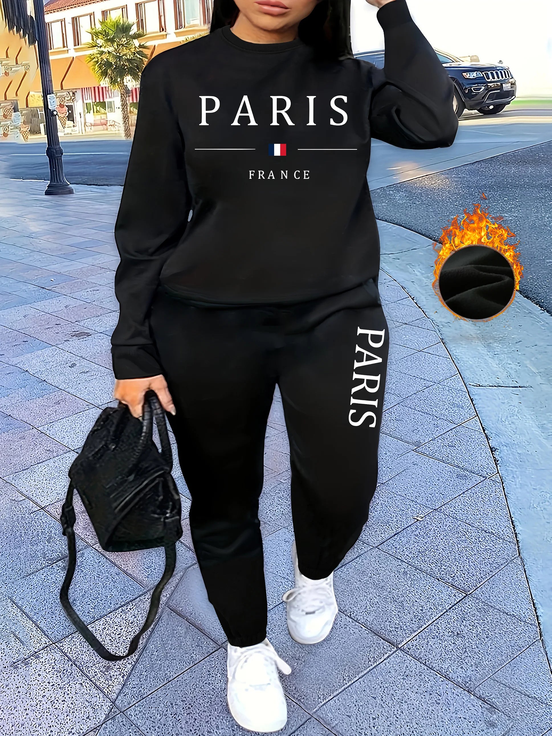 Womans Tracksuit Two Piece Set Hooded Sweatshirts+Sweatpants Suit Lady Casual Jogging Pullovers Fashion Sports Outfits Clothing Main image