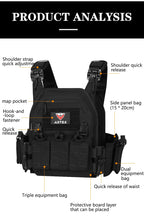 Artex New Combat Vest 6094 Quick Detachable Light Laser Cut Tactical Vest Black Gear to Carry Airsoft Carrier Combat equipment