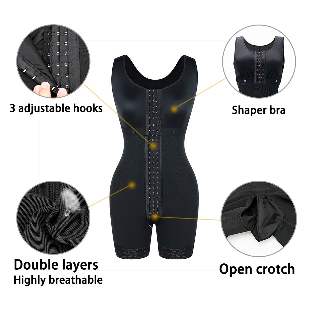 Full Body Corset Bodysuit Carving Shaper Tights Postpartum Girdles Fajas Colombian Sheath Butt Push Up Women Modeling Shapewear Secondary image