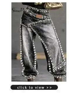 SHENGPALAE European And American Style Loose Solid Color Printed Button Straight Leg Jeans For Women 2026 Spring New 05E01378