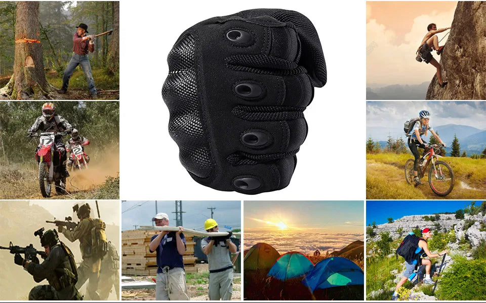 Full Finger Hiking Gloves Touch Screen Anti Slip Outdoor Gloves Breathable Grip Gloves for Hunting Cycling Fishing Camping Sport