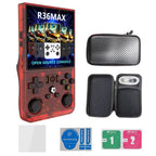 R36MAX Retro Handheld Video Game Console Linux System 4.0Inch IPS Screen Portable Pocket Video Player 64GB 128GB Games Kids Gif