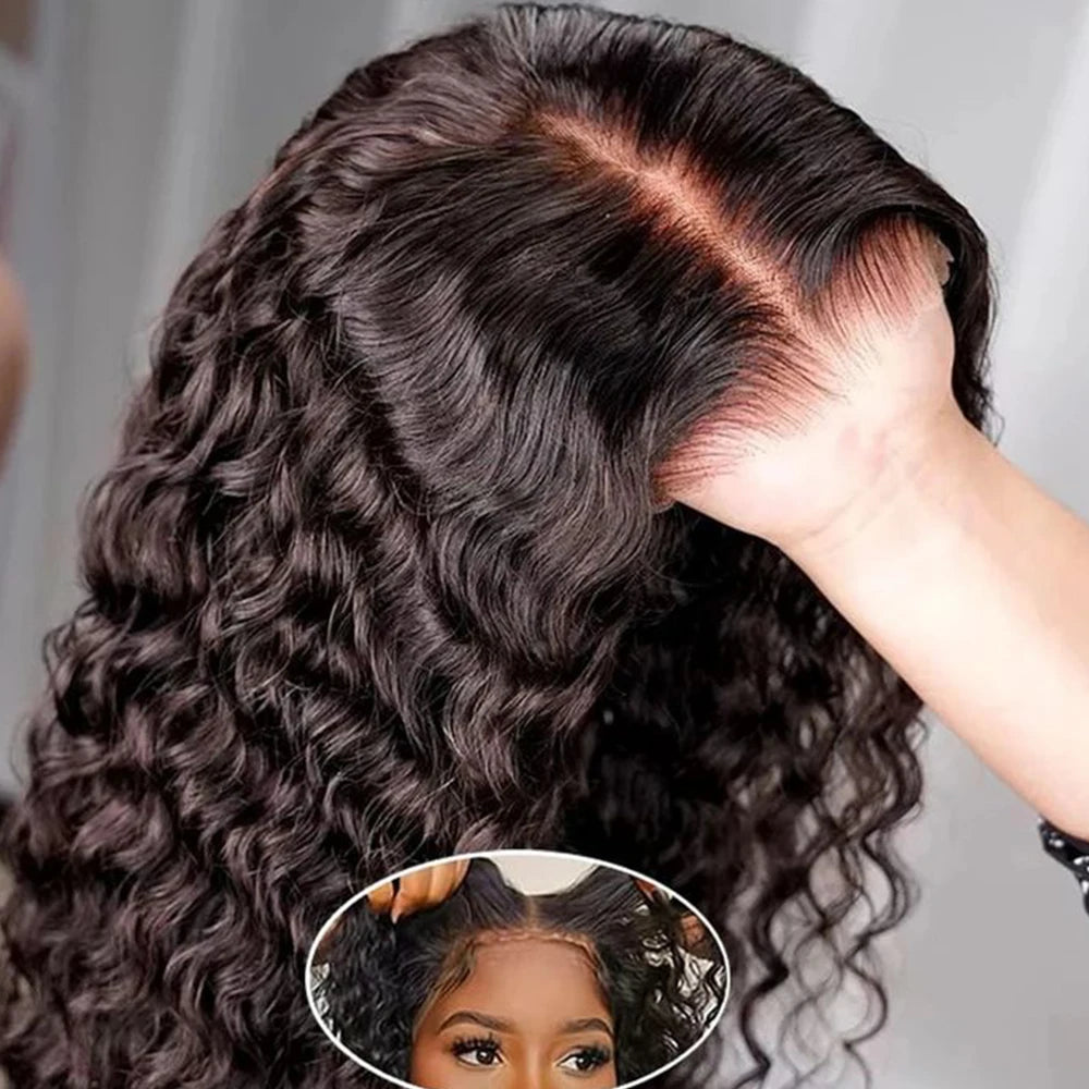 Short Curly Bob Wigs Human Hair 180% Glueless Brazilian Closure Frontal Wigs Without Glue Pre Cut Lace Wigs For Women On Sale Main image