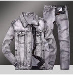 Spring Autumn Men's Denim Suit Loose Korean Trendy Two-Piece Versatile Outerwear Casual Jacket Denim sets