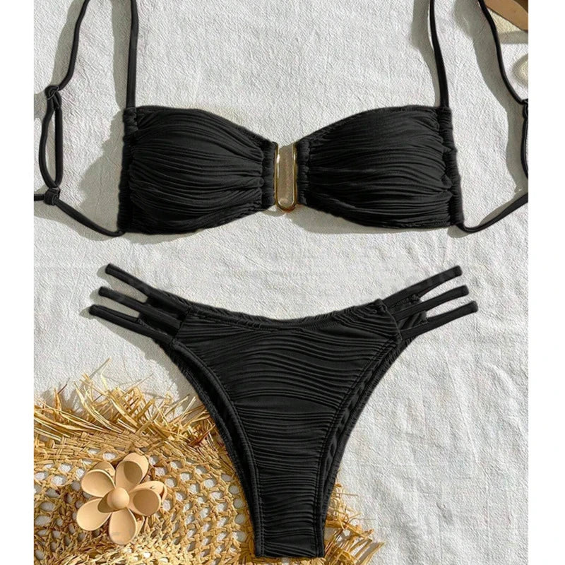 Sexy Bikinis 2025 Women's Swimwear Female Swimsuit For Swimming Wear Bathing Suits Brazilian Bikini Set Beachwear Pool Bather