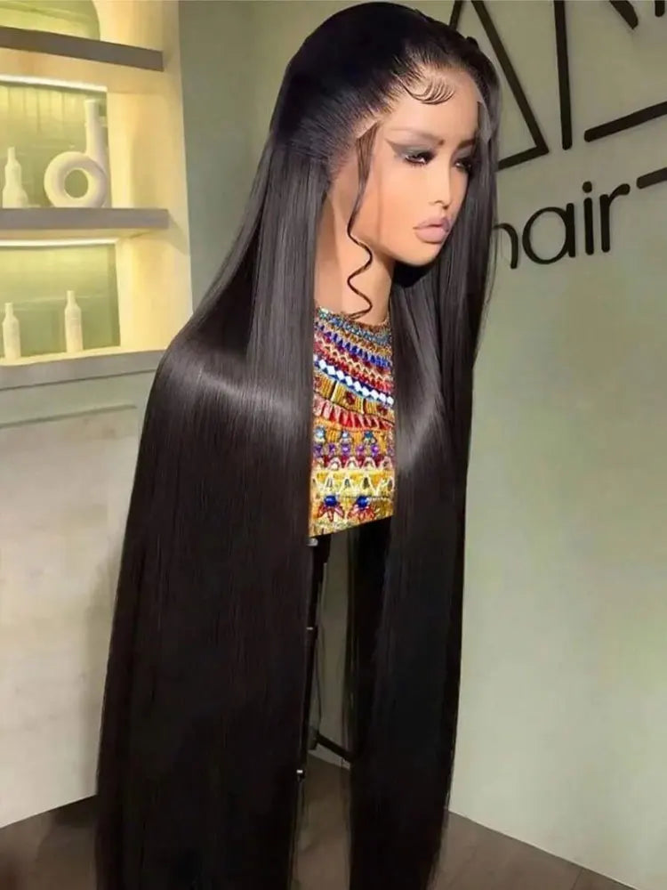 250 Density 40 42 Inch Straight Lace Front Human Hair Wigs 13x4 13x6 HD Lace Frontal Wig Remy Glueless Straight Human Hair Wigs Secondary image