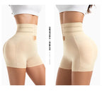 Women's Padded Butt Lifter Body Shaper with 4 Sponge Pads Tummy Control Shapewear Panties with Waist Cincher and Hook Closure
